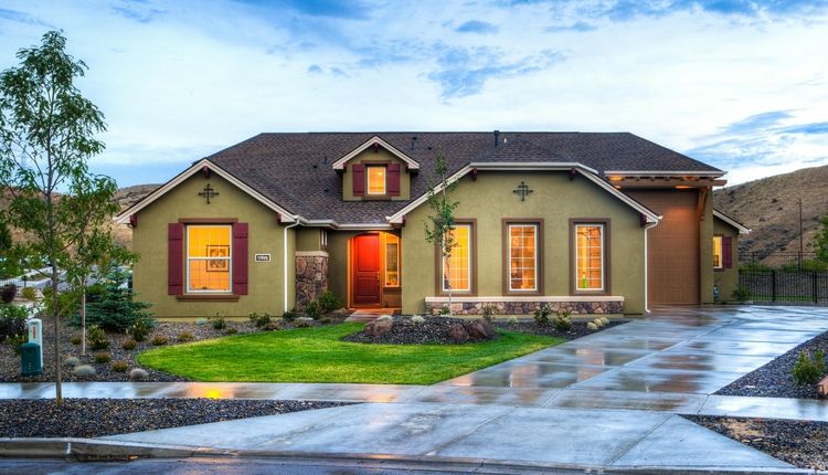 Exterior view of a suburban home